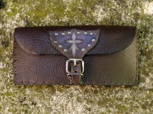Nessa, pochette ceinture en cuir avec hermine